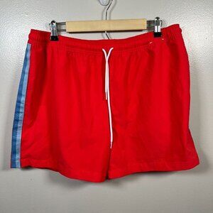 Chubbies Swim Trunks Size XL 5.5" Red Stripes Beach Vacation‎ Cruise